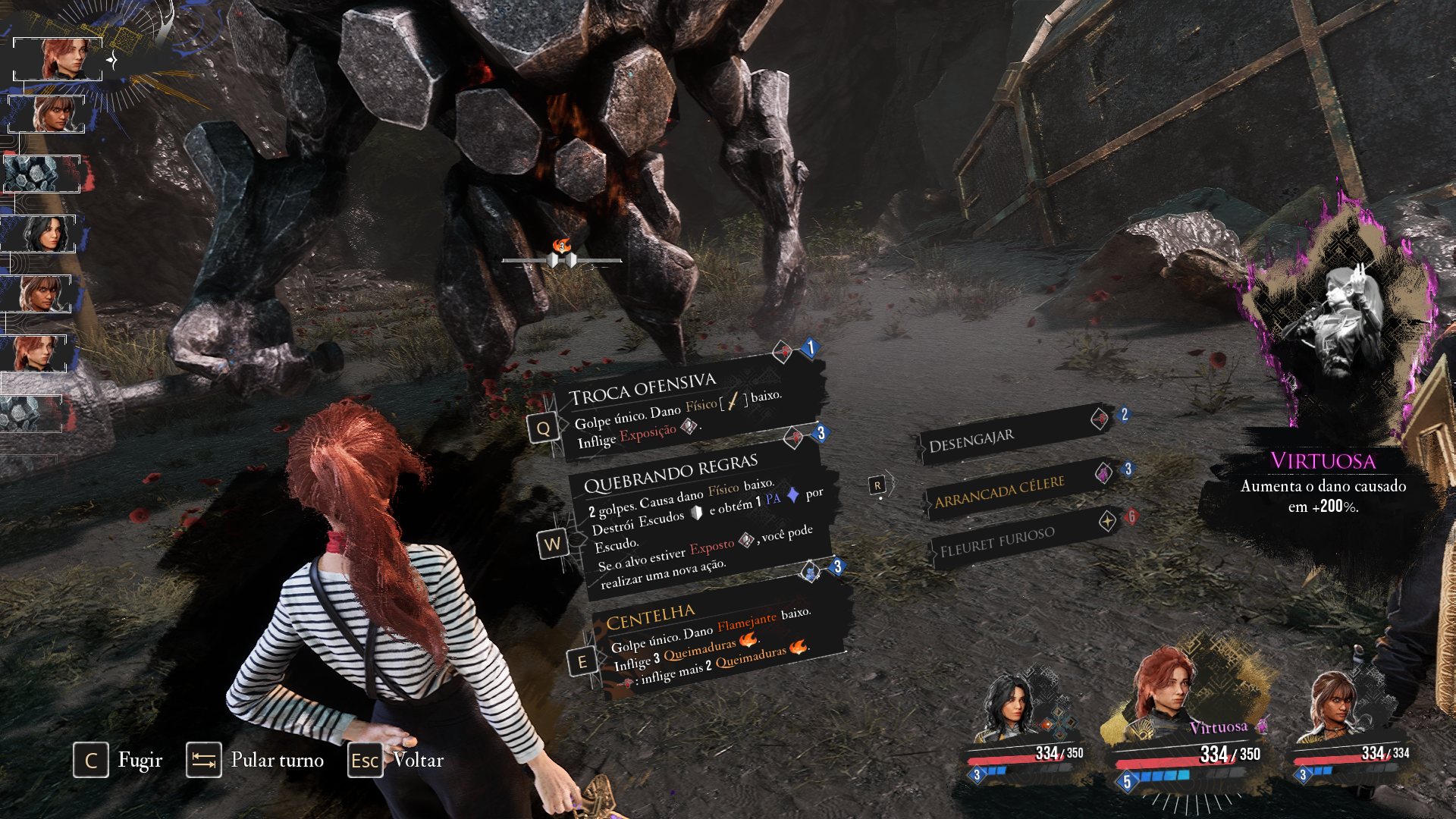 Opções de Ataques da Maelle